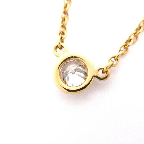 Tiffany & Co (tiffany & Co) Necklace Viser Yard 18K Yellow Gold X Diamond 1P - Picture 3 of 8